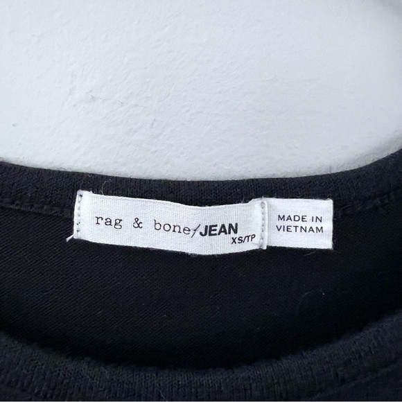 Rag & Bone black cold shoulder tee size xs - Picture 4 of 8